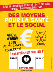 Soignants, administratifs, techniques: Tous dans l'action le 8 novembre !   27/10/16