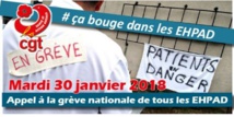 #çabougedanslesEHPAD  Grève nationale dans les EHPAD  11/01/18