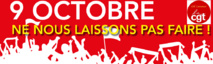 Manifestation le 9 octobre 2018    4/10/18