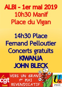 Le 1er mai, tous ensemble pour bâtir l'avenir !  29/04/19