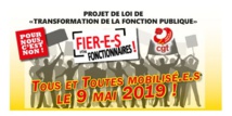 Mobilisation nationale contre la réforme du statut de la Fonction Publique    9/05/19