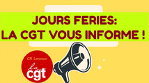 Jours fériés: la CGT vous informe !  12/05/26