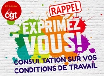 Rappel ! Vos conditions de travail: la CGT du CH Lavaur vous consulte 3/09/26