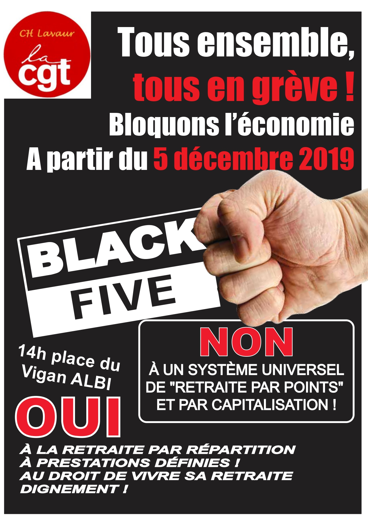 Ensemble contre le projet de réforme des retraites par points !   28/11/19