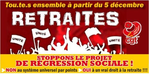 Communiqué unitaire : Ensemble le 5 décembre 2019 pour maintenir et améliorer notre système de retraite ! 2/12/19