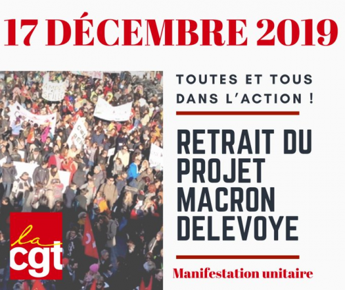 Tous contre le projet de réforme des retraites ! 17/12/19 