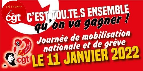 Journée nationale d'action et de grève le 11 janvier 2022  7/01/22
