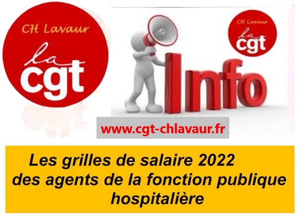 Grilles des salaires 2022 dans la FPH  1/02/22