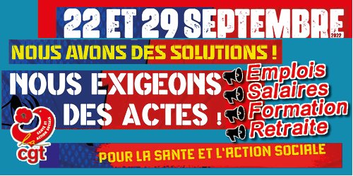 Stop à la dégradation des prises en charge et de l'accès aux soins 19/09/22