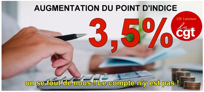 Tous petits effets de l'augmentation du point d'indice !  17/10/22