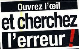 Cherchez l'erreur !   21/9/23