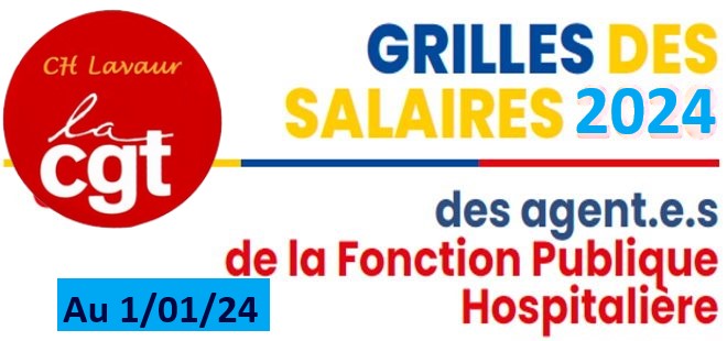 Grilles des salaires 2024 dans la FPH   15/01/24