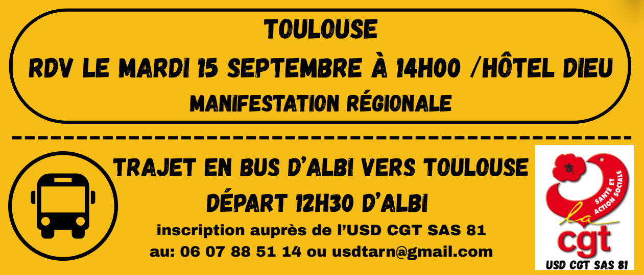 Pour nos conditions de travail, notre pouvoir d'achat et pour l'hôpital public !  14/09/26